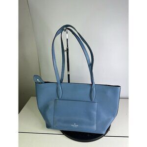 Kate Spade Blue Leather Double Handle Tote Bag